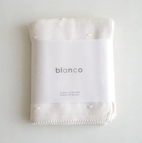 blanco ベビー ニットブランケット organic cotton blanket オーガニックコットン 無地 ブランコ